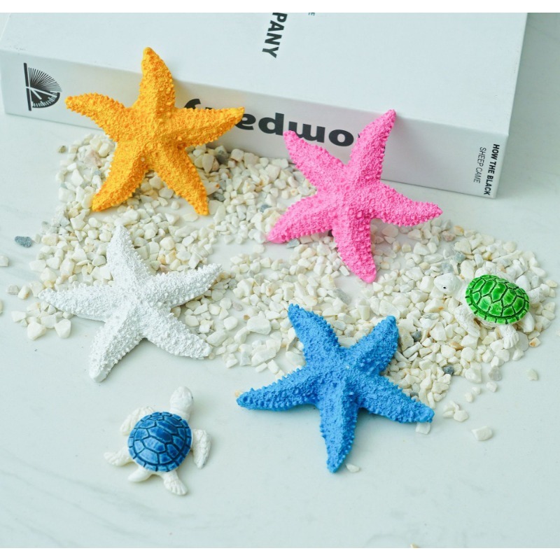 6 Uds Decoraciones Estrellas Mar Resina Pecera Pecera - Temu Mexico