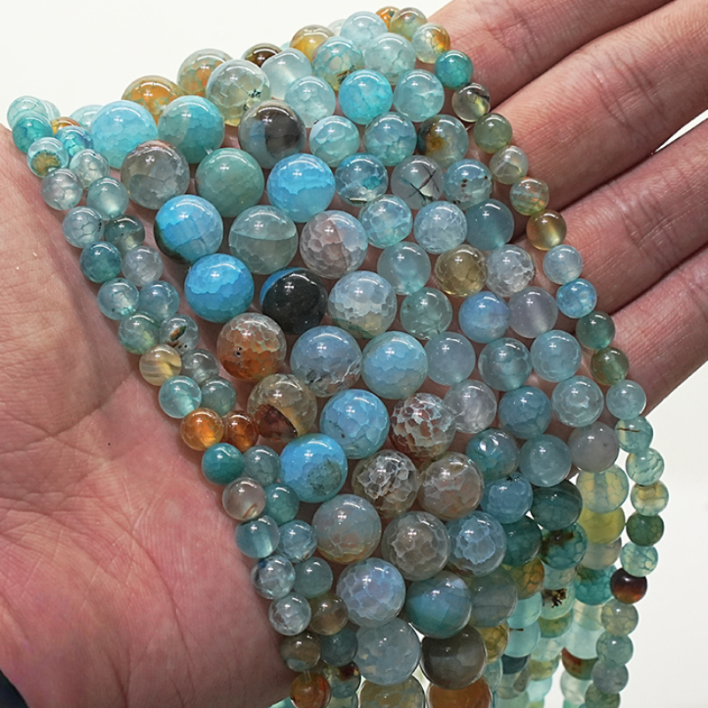 Natural Aquamarine Beads Natural Gemstone Beads Round Stone - Temu