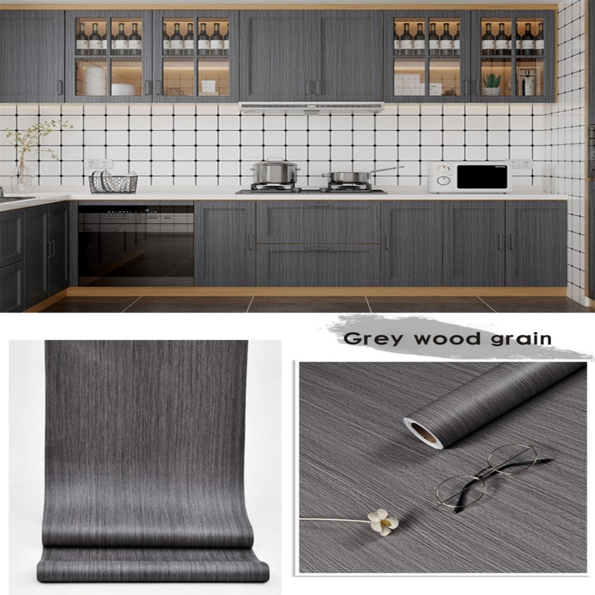Self adhesive Wallpaper Gray Wood Grain Self adhesive Temu United Kingdom
