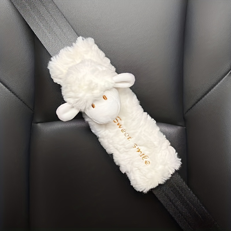 

1pc Cute Little Lamb Design Car Shoulder Protectors, Car Seat Belt Cover