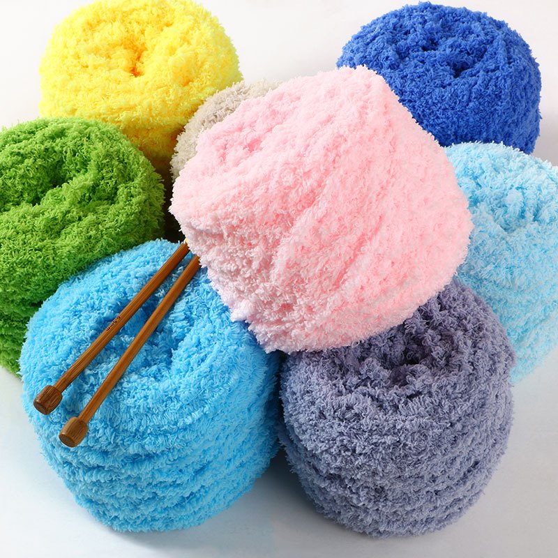 100g*1 piece Coral fluff Towel thick Soft yarn for knitting Handcraft  Knitted thread to