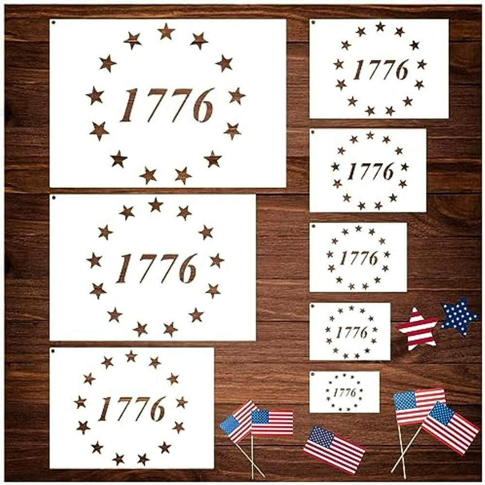 American Flag Stencil Star Stencils for Painting Union 50 Stars 1776  Military We The People Template for Flag Patriotic Wood Burning Stencils  for