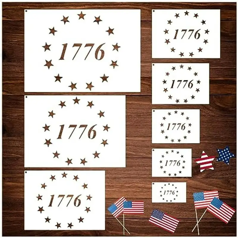 Large American Flag Stencil Star Stencils For Painting 50 Stars Military  Template For Flag Patriotic Wood Burning Stencils For Spray Painting On  Shirt Project Crafts Wooden (1776) - Temu