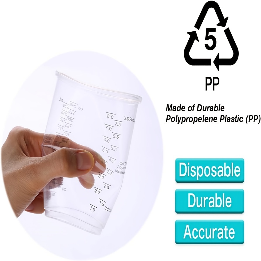 Disposable Plastic Paint Mixing Cups With Scale Mixing - Temu