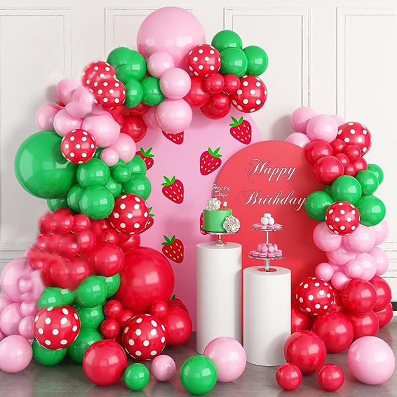 Strawberry Birthday Centerpiece Sticks, Berry First Birthday Party Table  Decorations, Strawberry Birthday Decor, Pink Red Green 