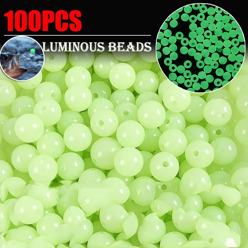 Fishing Beads Luminous Hard Plastic Beads Fishing Tackle - Temu