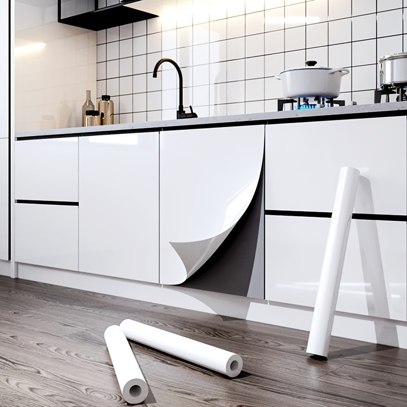 Rollo de papel con estilo mármol granito gris/blanco para encimera, muebles  de cocina es renovado grueso impermeable PVC extraíble, resistente a las
