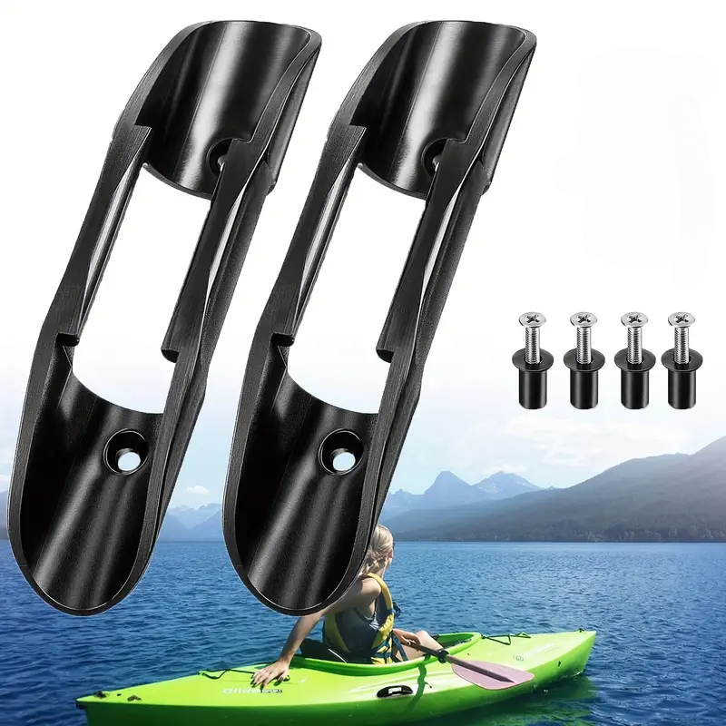 2pcs Kayaks Paddle Holder Clip Well Nuts For Canoes, Boats Marine Mount  Accesory,Universal Fishing Net Holder Clips With Screws, Convenient Deck  Mount