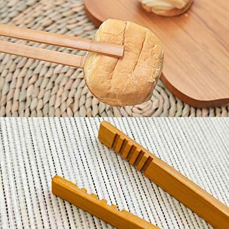 Toaster Tongs, Kitchen Utensils Tongs, Cooking Tongs, Bamboo Tongs For  Toast / Bread / Pickles / Tea / Fruit / Salad - Temu