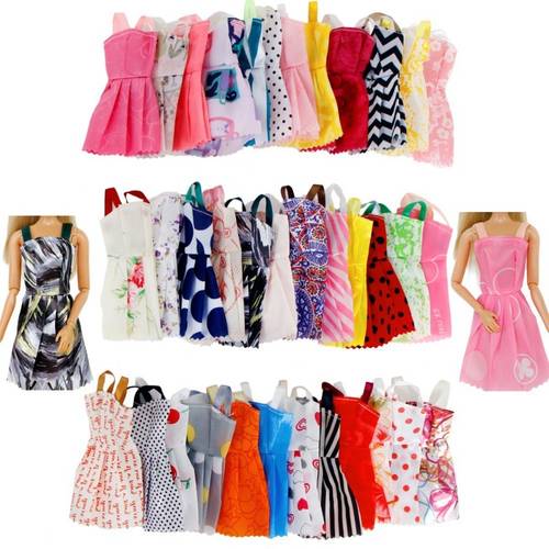 10pcs set 11 8inch doll random fashion clothes accessories dress evening party weeding dress for 30 8inch doll cloth chirstmas gifts