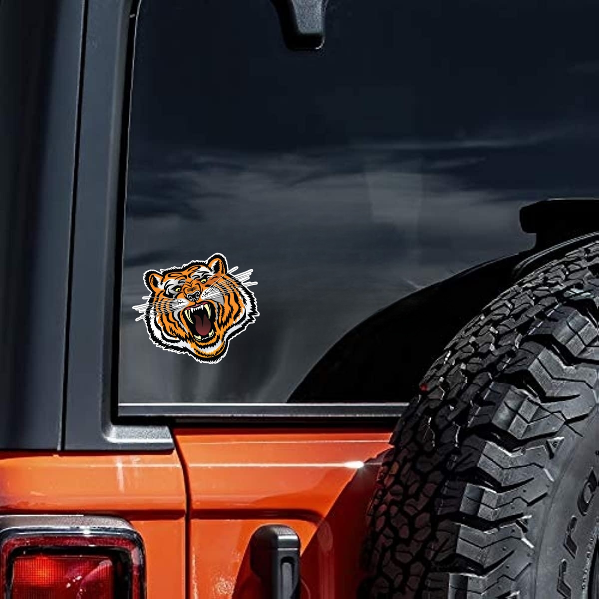 TIGER HEAD Mascot Logo 6 Vinyl Decal Car Truck Sticker