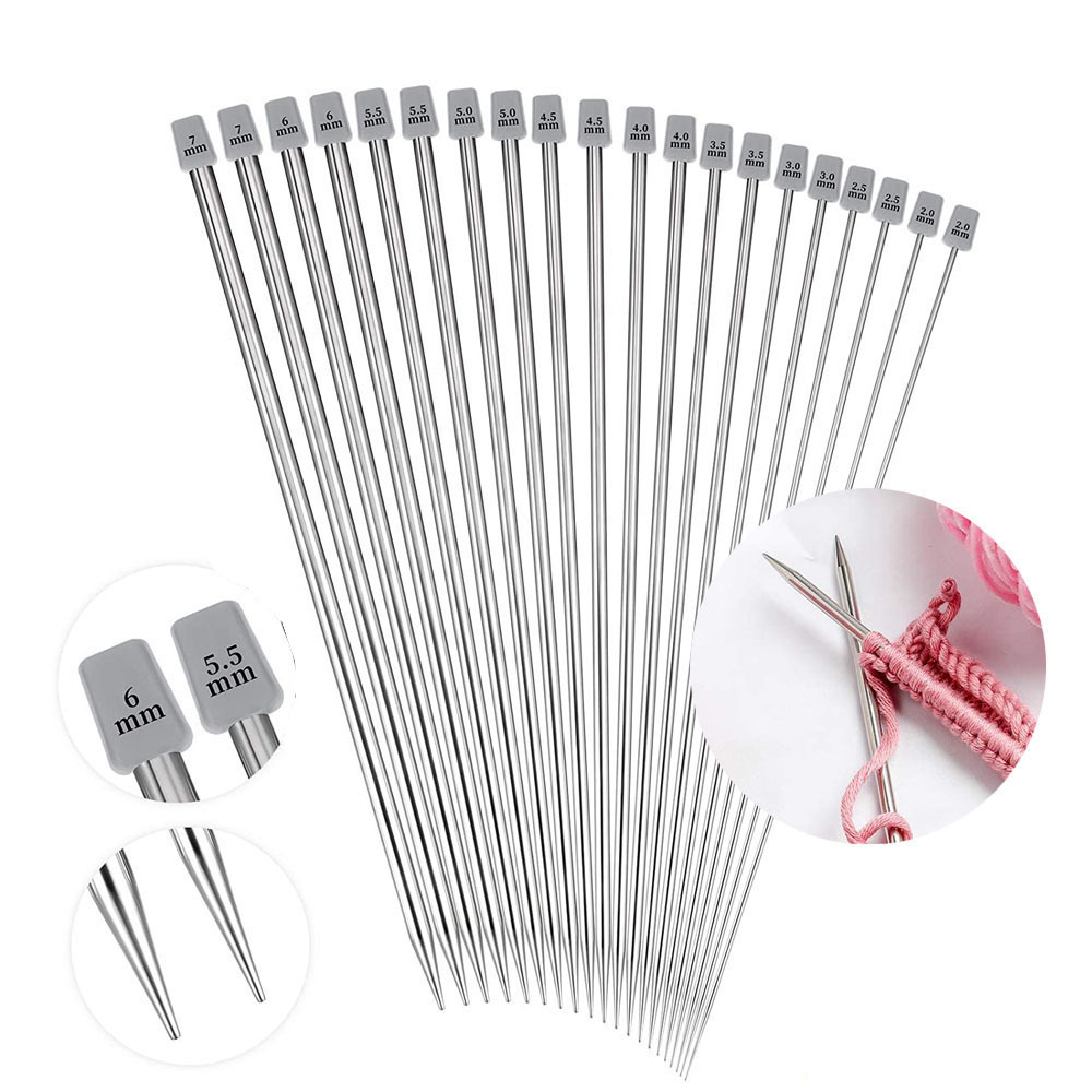 4pcs 6.0mm Carbonized Double Pointed Knitting Needles 25cm Long
