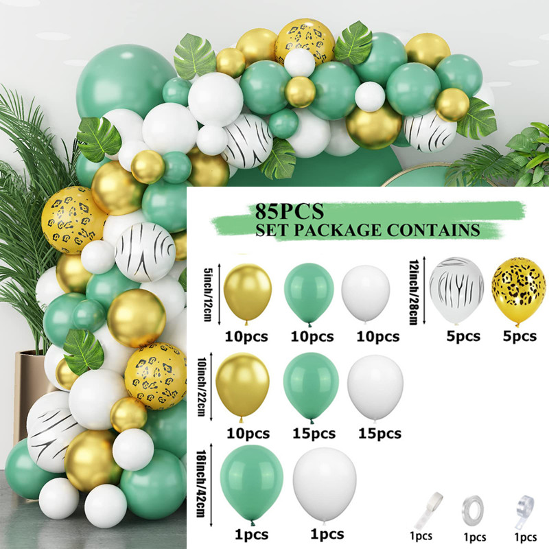 Green Balloon Garland Arch Kit Jungle Theme Birthday Party Decoration  167pcs set