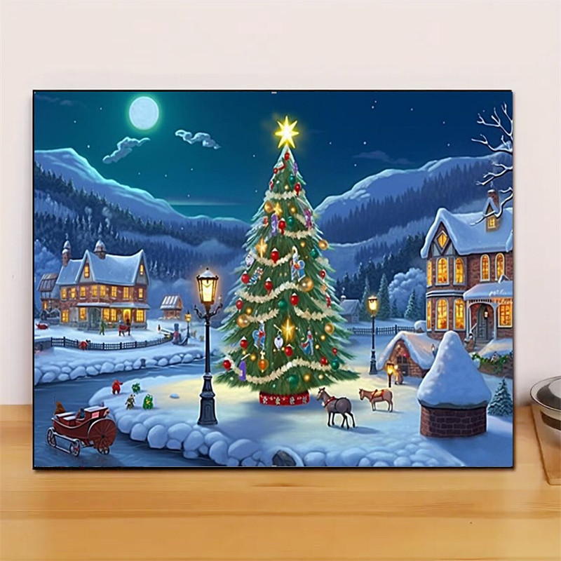 Christmas Landscape Pictures Diamond Art Painting Kits For - Temu