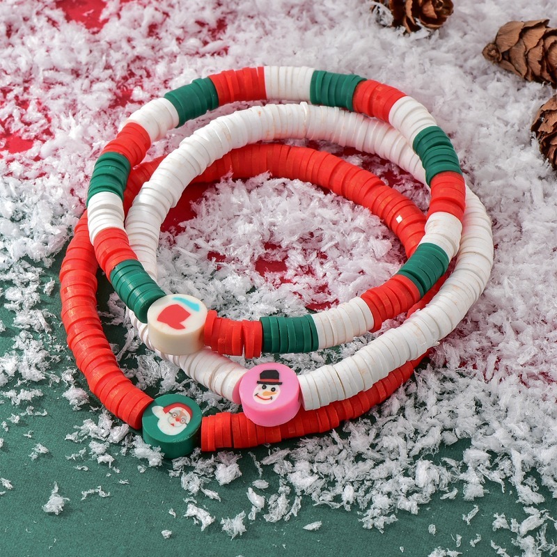5pcs Multi Color Soft Clay Beads Beaded Bracelet Set for Women Christmas Gift,Temu