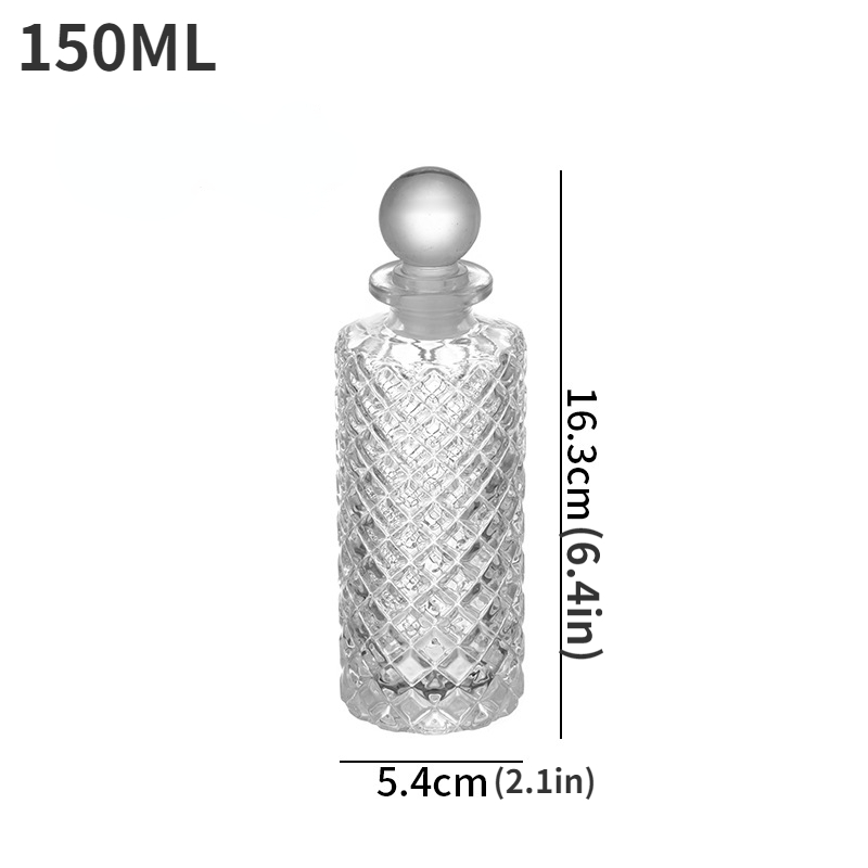 Clear Decorative Glass Bottle