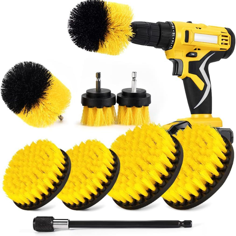 9/19/34/49pcs Drill Brush Attachment Set, Power Scrubber Brush with 1pcs  1/4in Extend Long Attachment, Drill Scrub Brush for Cleaning Showers, Tubs,  Bathroom, Tile, Grout, Carpet (9pcs) - Yahoo Shopping