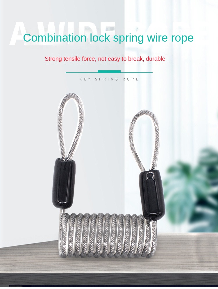 Spring Shaped Long Rope Lock Anti theft Reminder - Temu