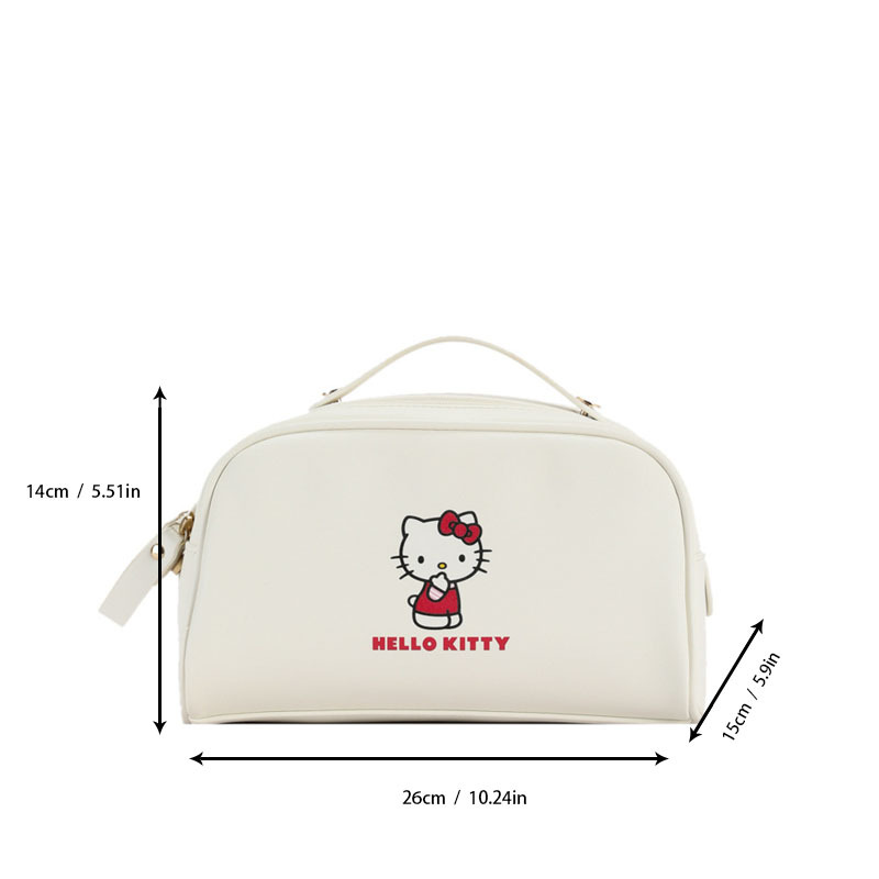 Miniso Portable Hello Kitty Cosmetic Bag, Cute Cartoon Nylon