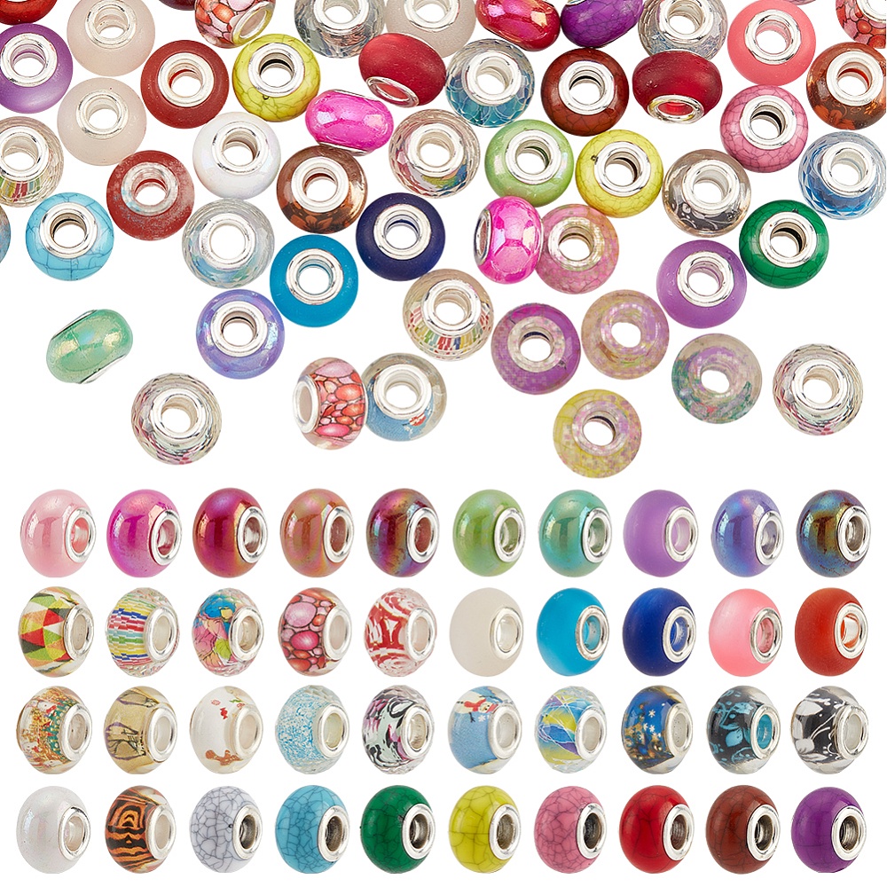 Mixed Colorful Transparent Faceted Rondelle Resin Imitation - Temu