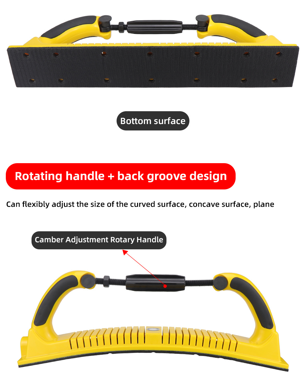 Manual Sanding Tool Convenient Large Size 7x40cm Hand Sander w/Handle Block  ⚘