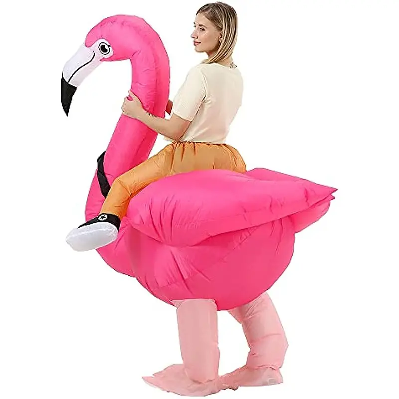 1pc inflatable costume flamingo costume adult ride on flamingo inflatable halloween costumes for adult valentines day pool decorations pool supploes summer decor cheap stuff weird stuff cute aesthetic stuff cool gadgets unusual items details 0