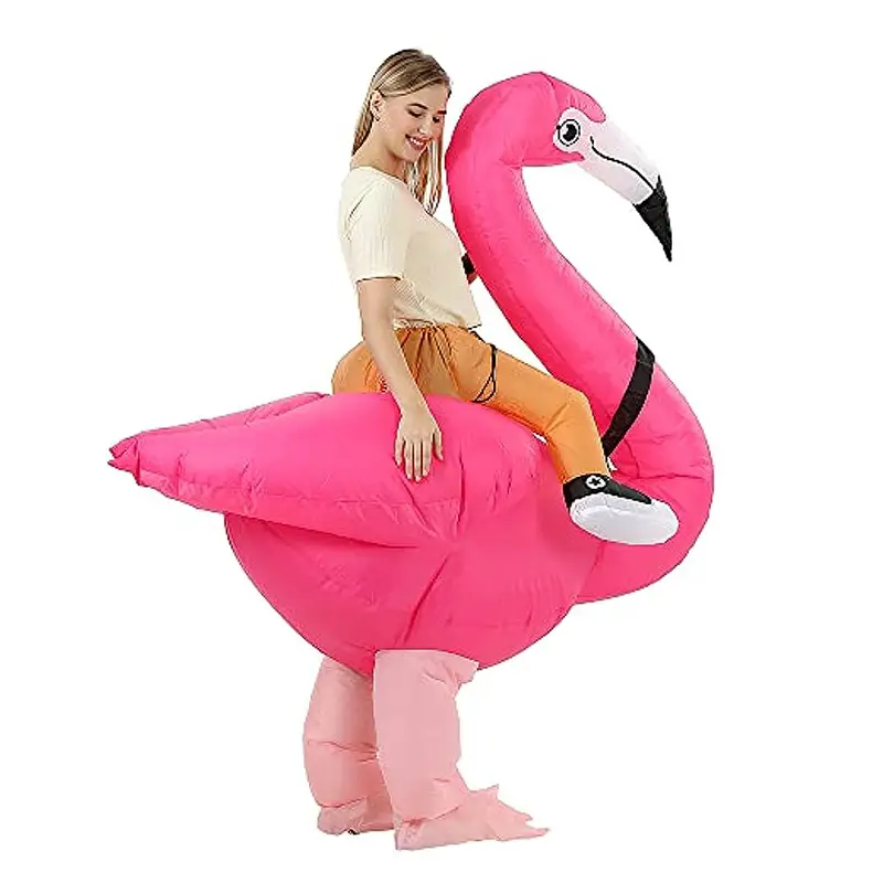 1pc inflatable costume flamingo costume adult ride on flamingo inflatable halloween costumes for adult valentines day pool decorations pool supploes summer decor cheap stuff weird stuff cute aesthetic stuff cool gadgets unusual items details 1