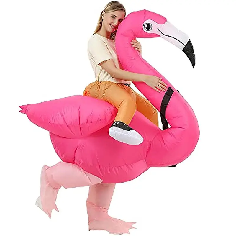 1pc inflatable costume flamingo costume adult ride on flamingo inflatable halloween costumes for adult valentines day pool decorations pool supploes summer decor cheap stuff weird stuff cute aesthetic stuff cool gadgets unusual items details 3