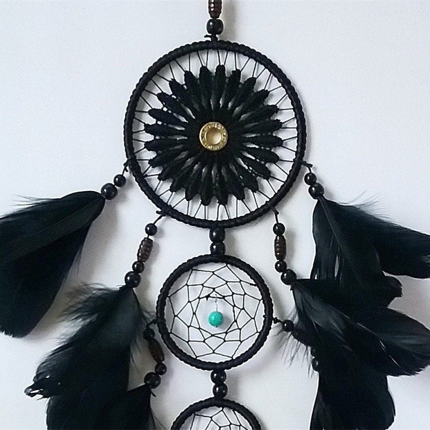 Handmade Halloween Pumpkin Style Dream Catcher black Feather - Temu