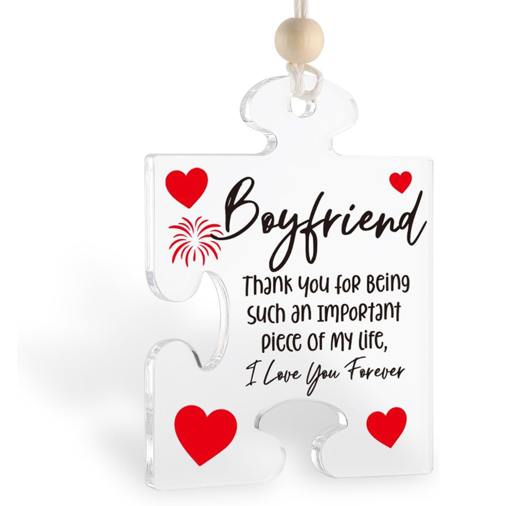 Valentines Gifts for Boyfriend - Romantic Boyfriend Gifts from Girlfriend -  Engraved Acrylic Puzzle Plaques 3.9 x 3.3 inch - Anniversary Wedding Gifts Birthday  Gifts for Boyfriend, Ideas : : Home & Kitchen