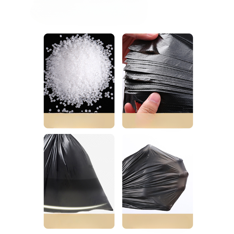 Garbage Bag Black Refuse Disposable Kitchen Flat Mouth Plastic Bags