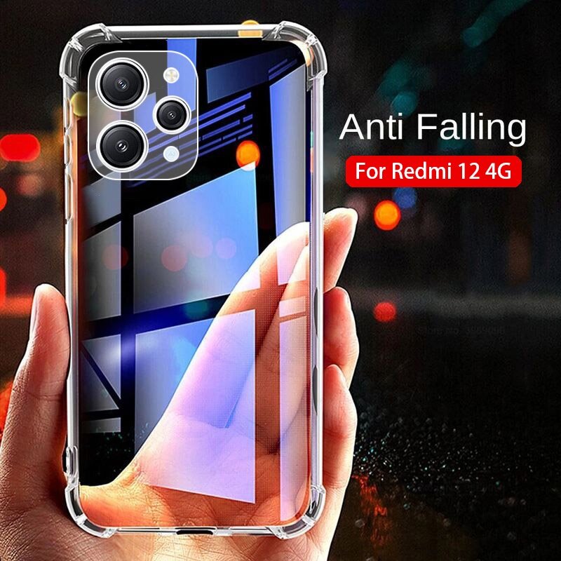 For Redmi 13C Case Clear Shockproof Soft Silicone Protect Phone Case For  Xiaomi Redmi 12 Cover