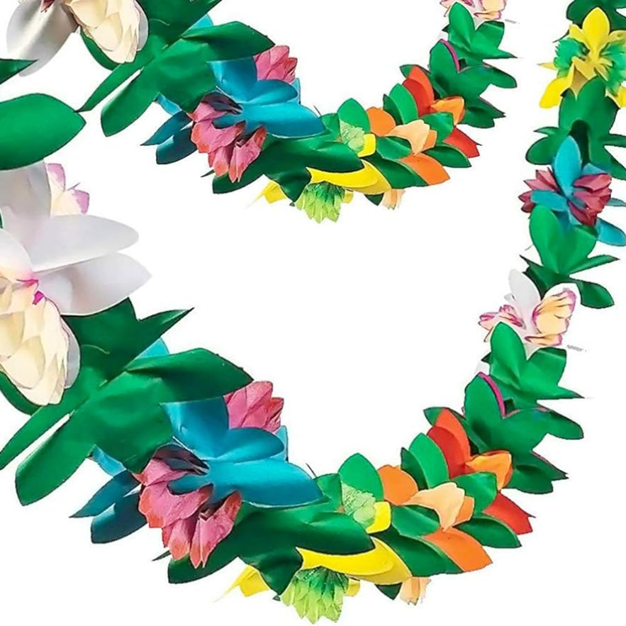Tropical Garland Party Decorations Multicolored Tissue Paper - Temu Canada