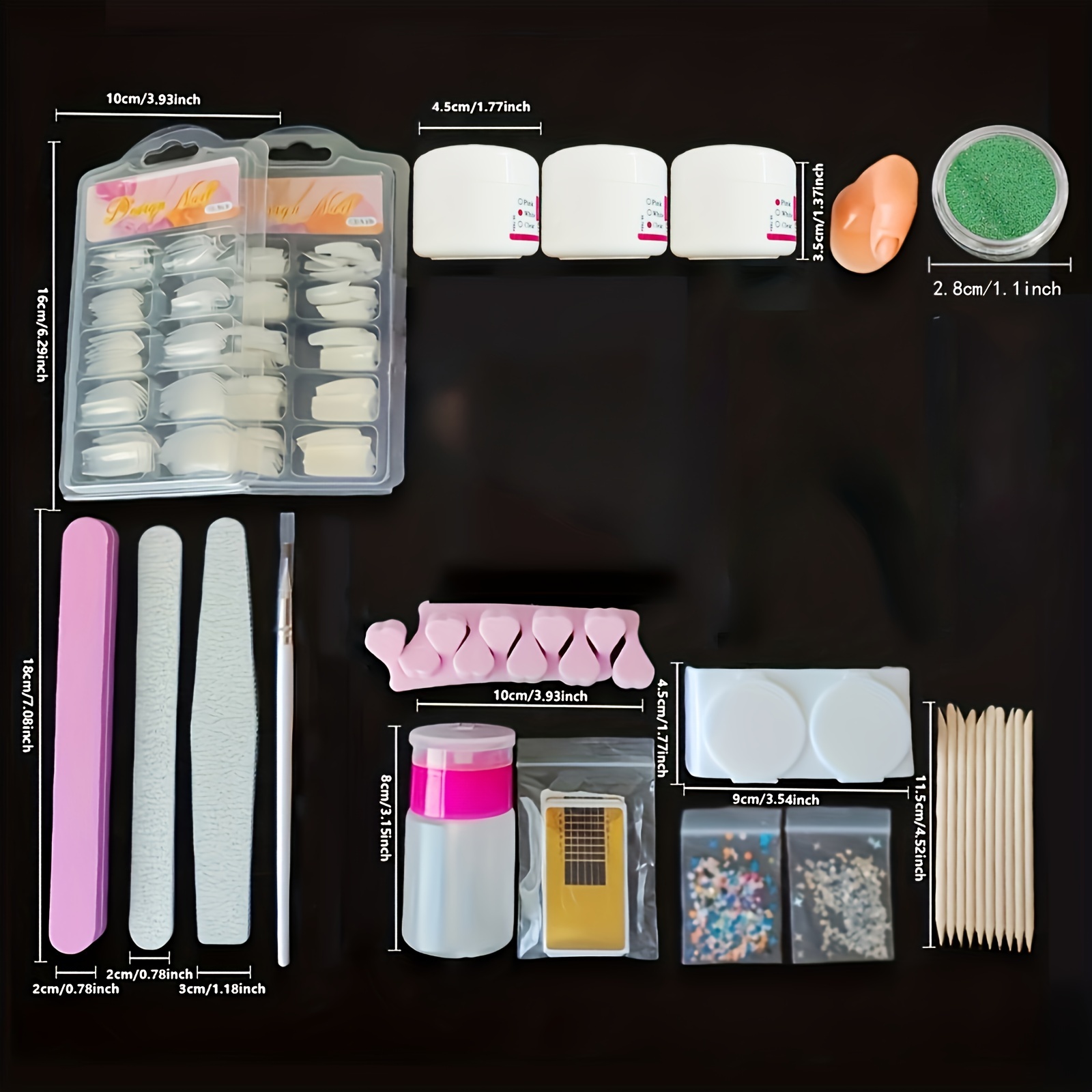 Kit de uñas acrílicas en polvo acrílico y líquido, juego completo de uñas  acrílico profesional con todo, kit de uñas acrílicas para bricolaje con –  Yaxa Store