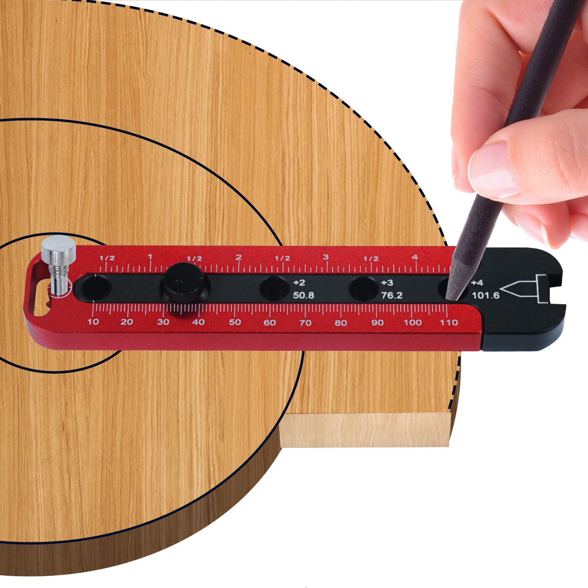 Adjustable Drawing Circle Ruler Aluminum Compass Scribe - Temu