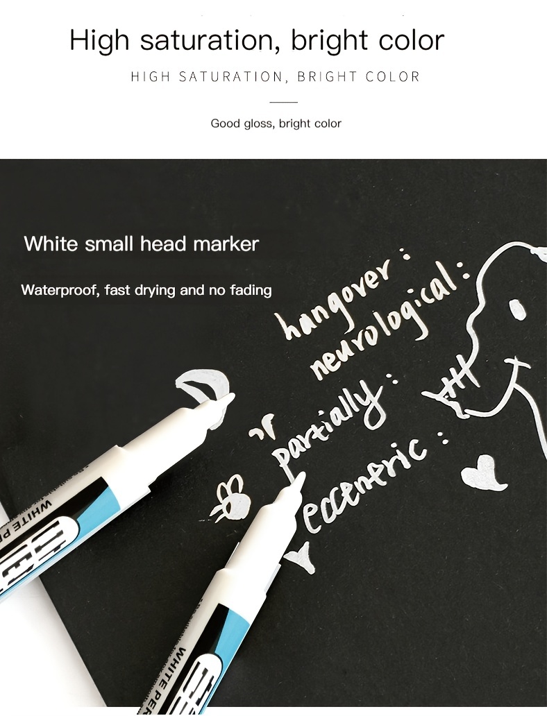Paint Pens White Marker Acrylic White Permanent Marker white - Temu