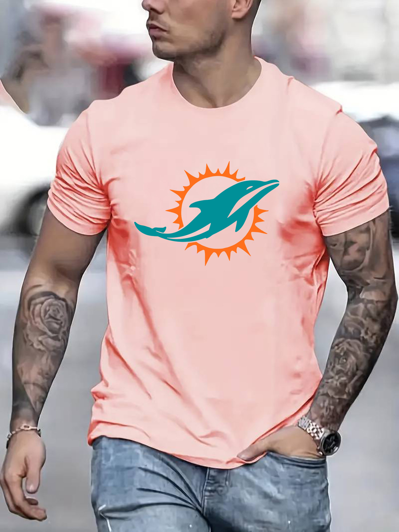 20% OFF Miami Dolphins Men's T shirts Cheap Short Sleeve O Neck – 4 Fan Shop