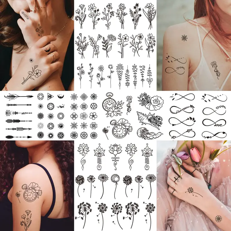 97 Styles (29 Sheets) Fake Tattoos Women, Long-lasting Personalized  Temporary Tattoos Adult, Body Markers Waterproof Tattoo That Look Real For  Girls, High-quality & Affordable