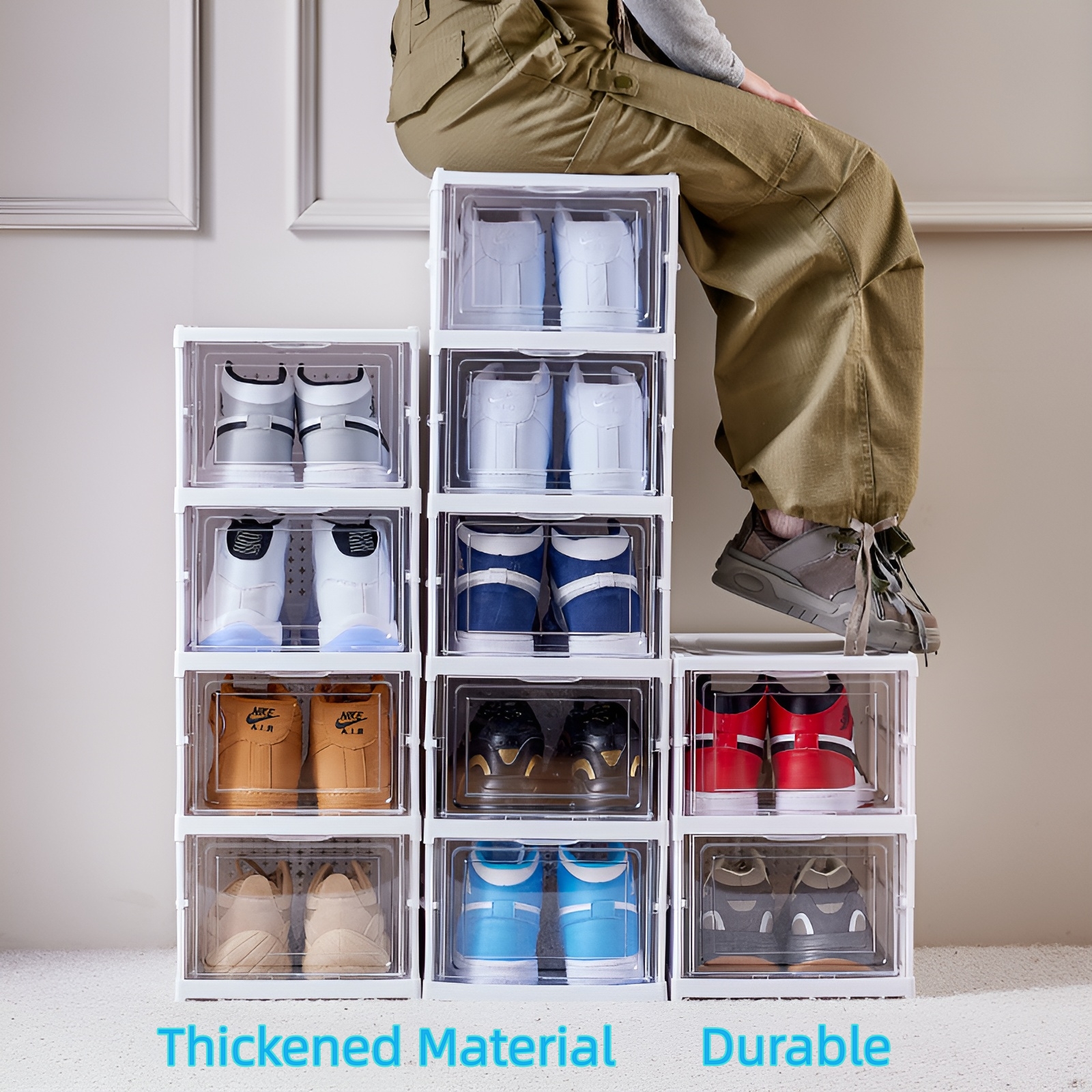 Household Transparent Shoe Box Display Case Drawer And - Temu