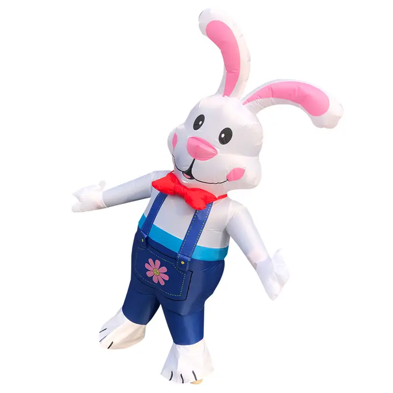 1pc easter bunny inflatable costume blow up rabbit suit fancy dress jumpsuit cosplay party for adult teenager stuff cheap stuff weird stuff cute aesthetic stuff cool gadgets unusual items cool decor photo prop details 3