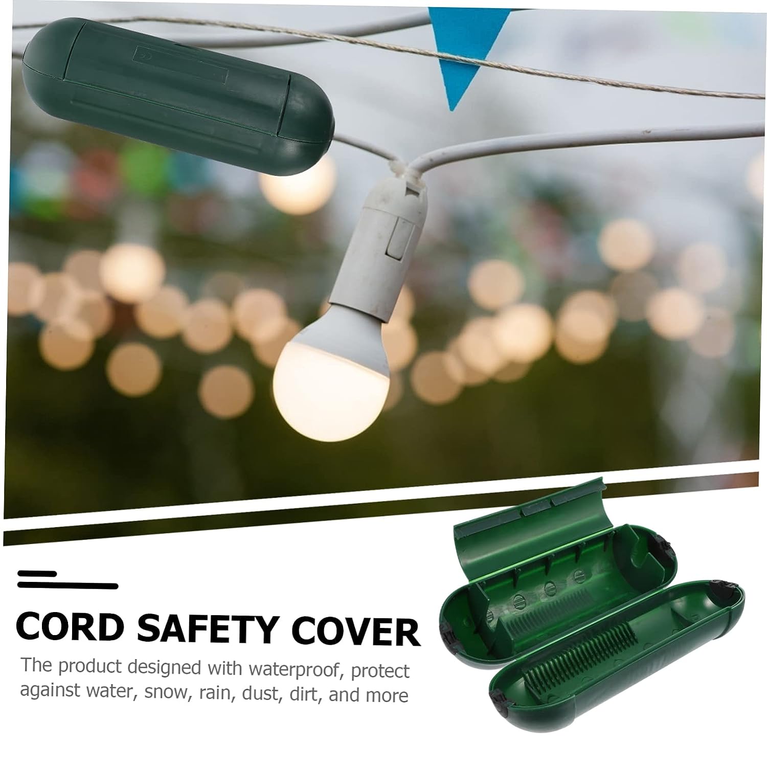 3 4 6pcs Extension Cord Safety Cover Outdoor Extension Cord Cover Waterproof  Connection Protector Water Resistant Capsule Shape Protector For Outdoor  Outlet Plug Socket Holiday Decoration Light - Business, Industry & Science  - Temu