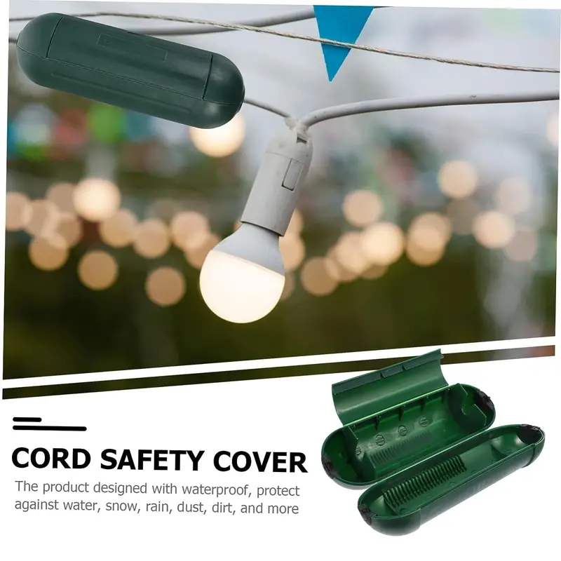Extension Cord Safety Cover, Outdoor Extension Cord Cover, Waterproof  Connection Protector, Water Resistant Capsule Shape Protector For Outdoor Outlet  Plug Socket Holiday Decoration Light - Temu