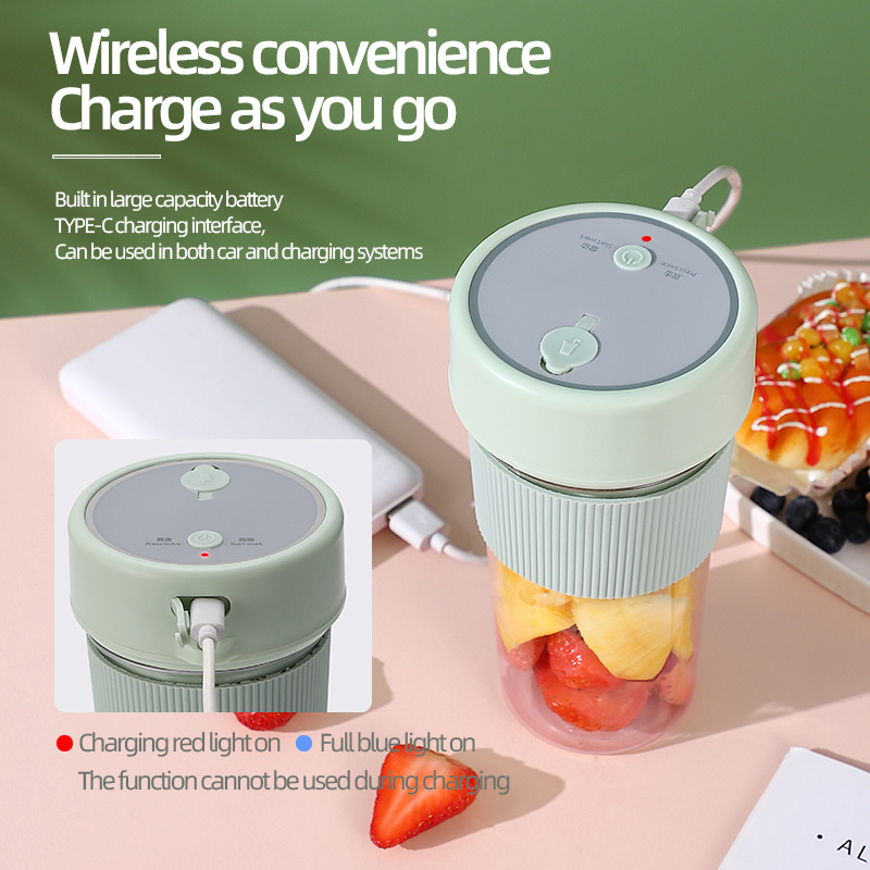 Cross-border Portable Usb Charging Fruit Juicer Mixer, Electric