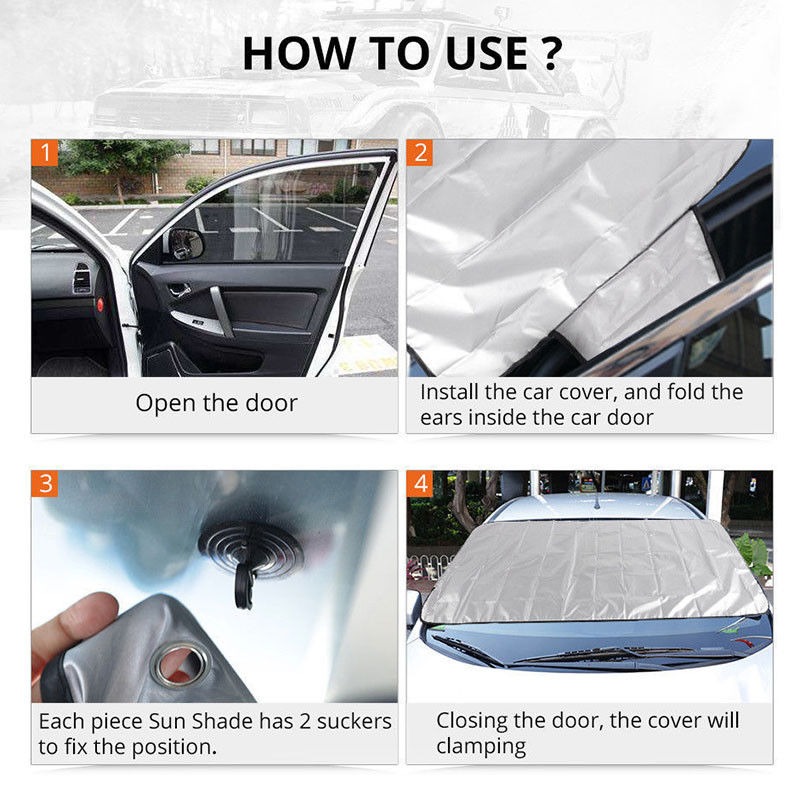 Acheter Couverture de pare-brise de voiture pliable, protection universelle  contre la neige, la glace, le soleil, la poussière, le gel et le gel