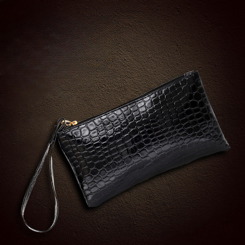 Fashion Luxury Clutches for Men Envelope Bag Alligator Leather Business  Clutches Male Zipper Handbag Clutch with Shoulder Strap