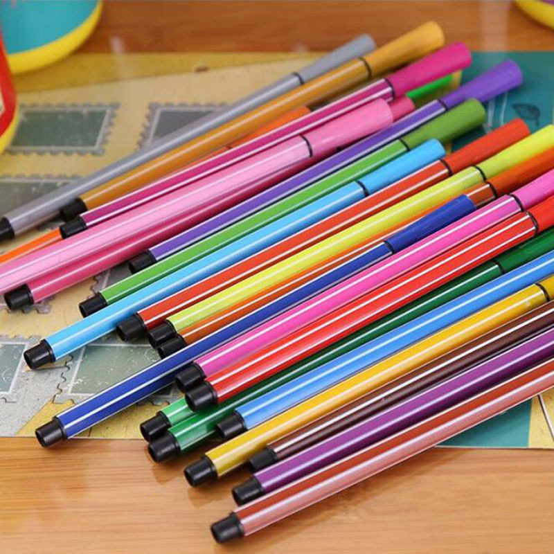 24 Colors Watercolor Markers, Painting Non-toxic Washable Pen, Office  School Supplies - Temu