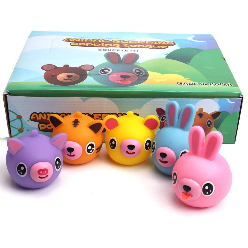 PROLOSO Squishy Toys Squeaky Fidget Tongues Alternative Animals Squeez