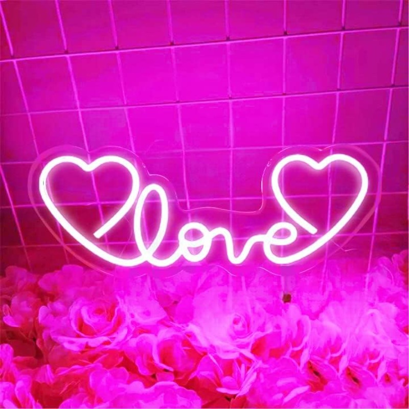 Love LED Neon Sign Photography Background Light Birthday Gift with Dimmable  Kit
