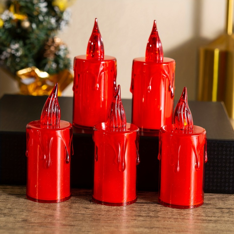 12pcs Sparkling Tears LED Crystal Candle for Romantic Atmosphere