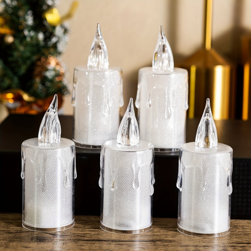 12pcs Sparkling Tears LED Crystal Candle for Romantic Atmosphere